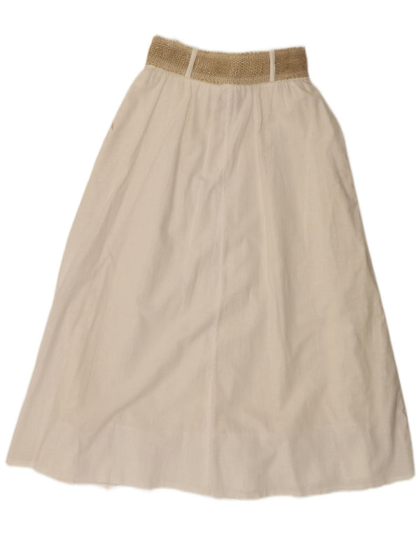 Gerry Weber Damen ausgestellter Rock EU 36 Small W26 Weiße Baumwolle