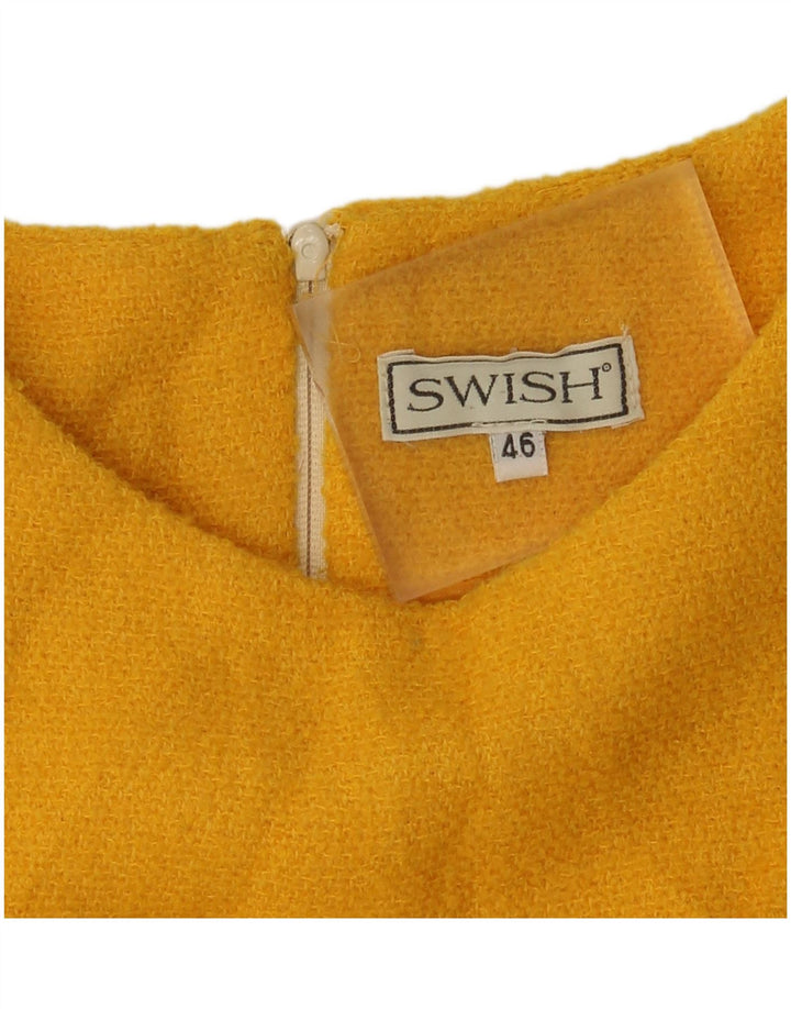 Swish Damen ärmelloses Etuikleid IT 46 Large Gelb