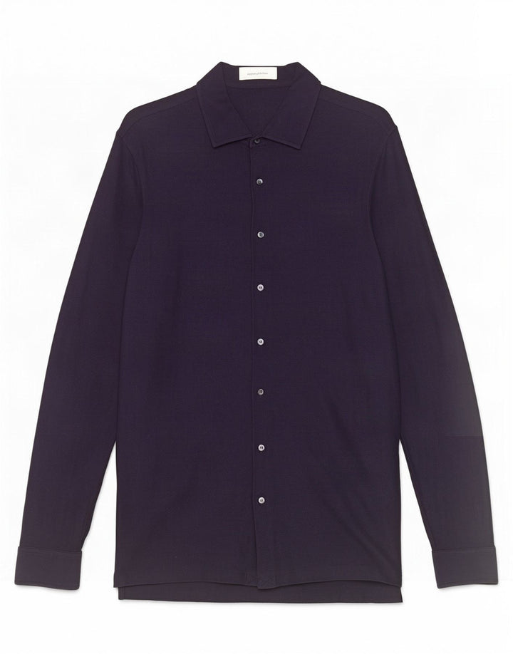 Ermenegildo Zegna Herrenhemd IT 50 Mittelmarineblaue Baumwolle