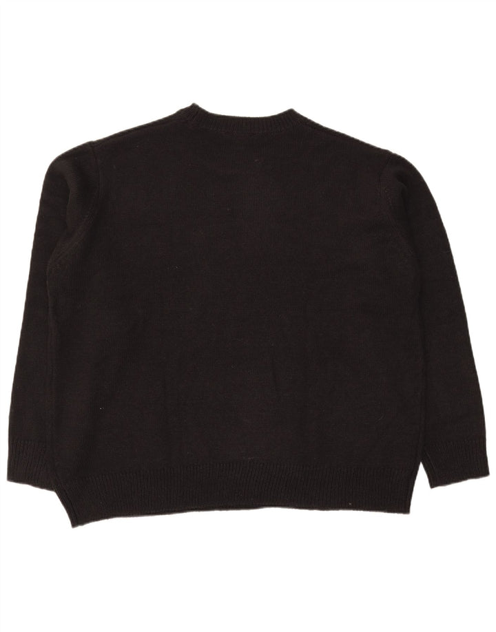 ESMARA Womens Crew Neck Jumper Sweater UK 16/18 Large Black Spotted