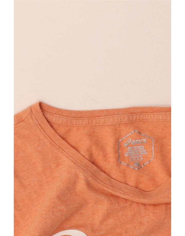 Asics Damen Graphic T-Shirt Top UK 12 Medium Orange