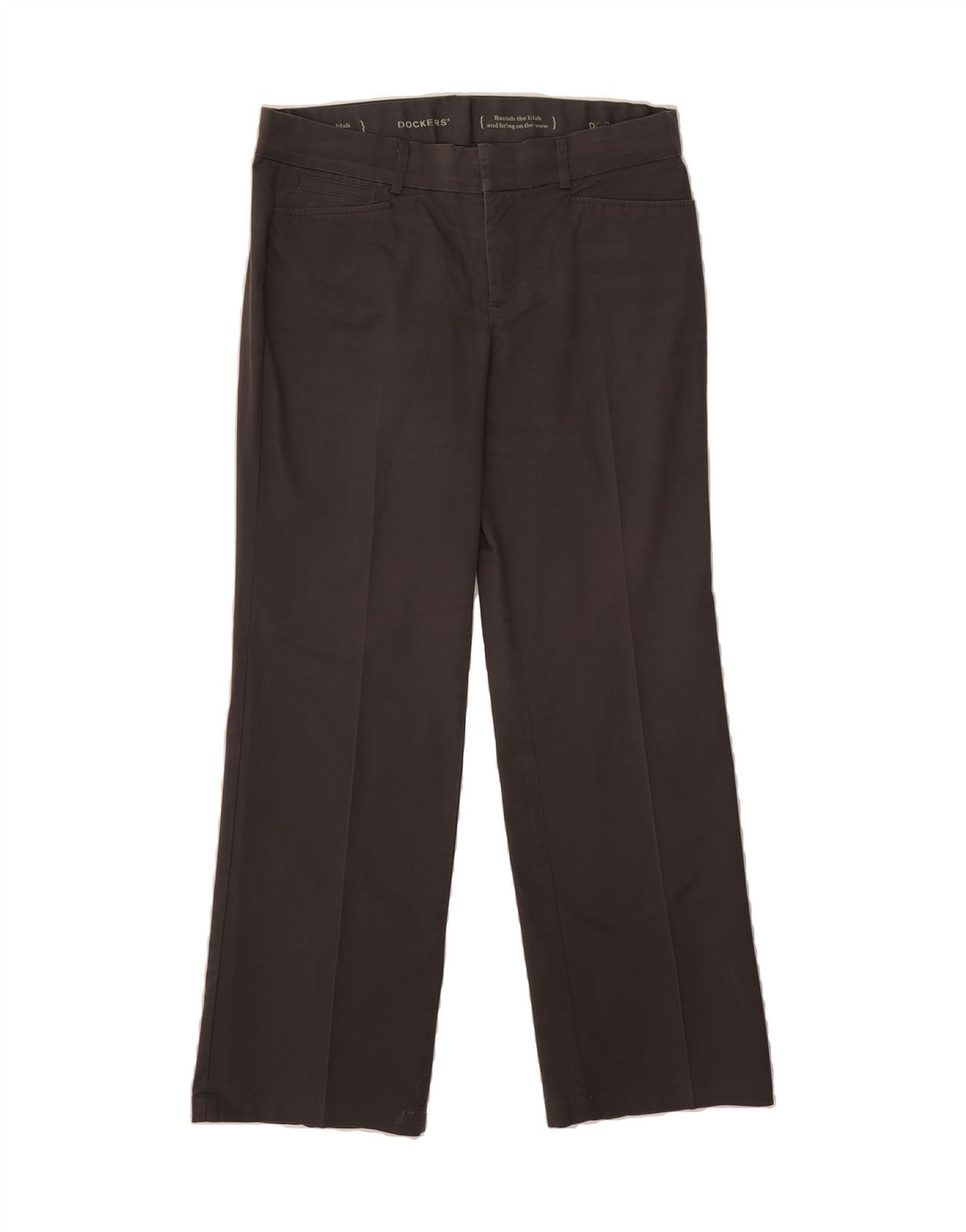 DOCKERS Womens Straight Casual Trousers US 12 Large W34 L30 Grey Polyester Vintage Dockers and Second-Hand Dockers from Messina Hembry 