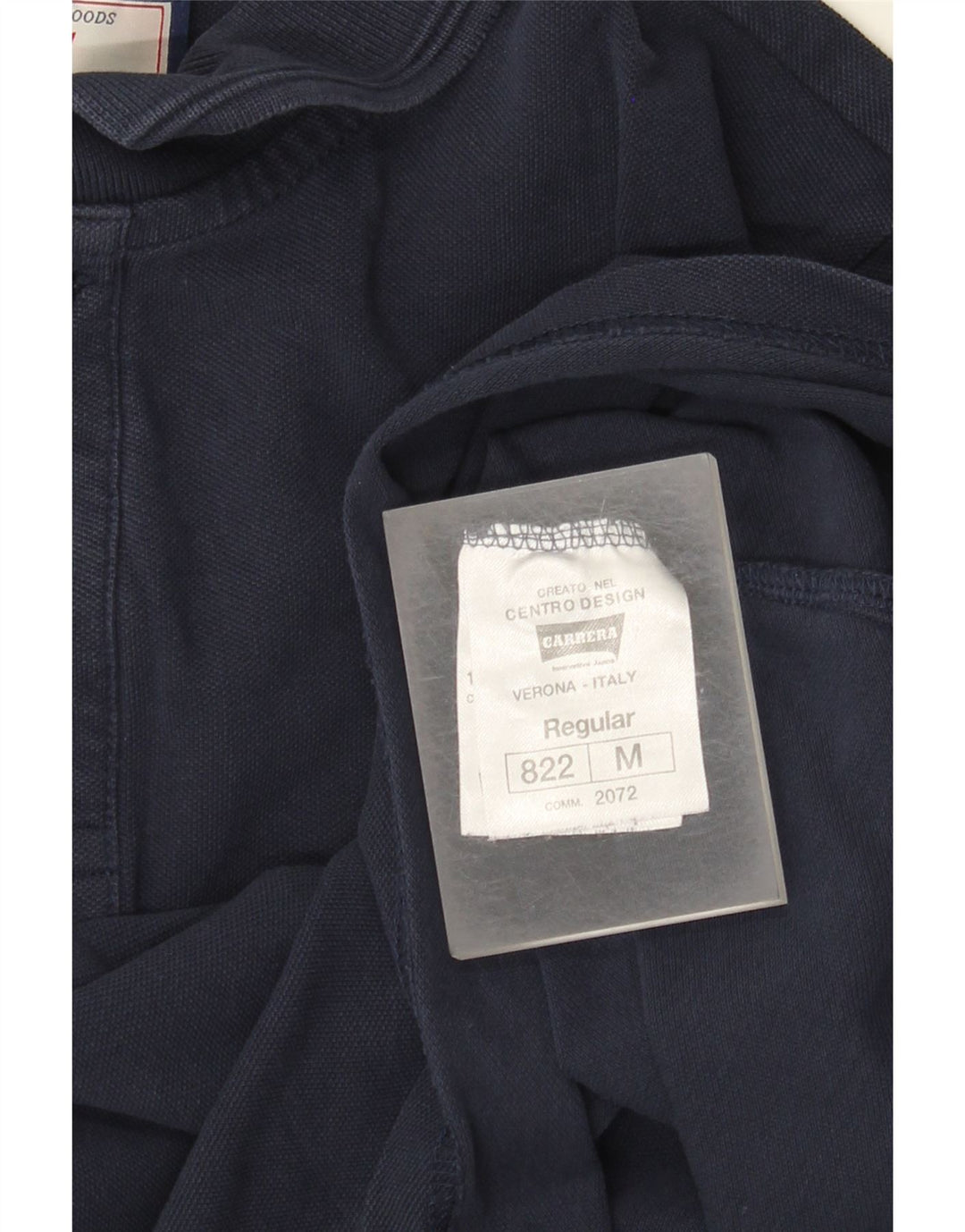 Carrera Herren-Langarm-Poloshirt aus mittelblauer, normaler Baumwolle