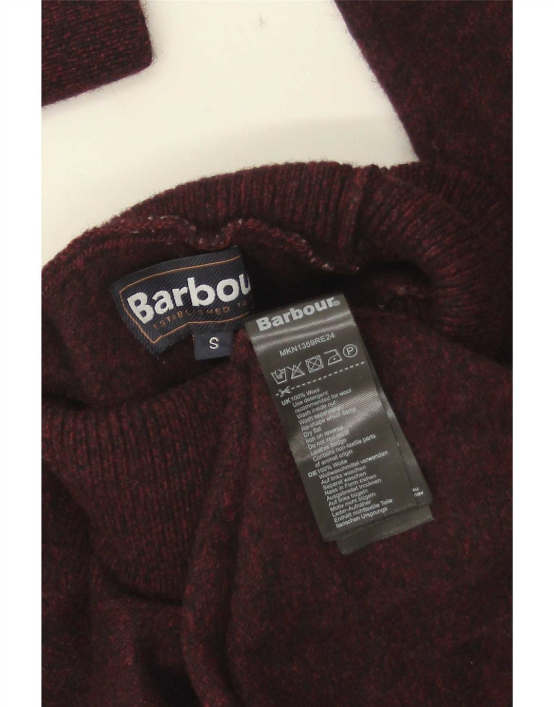 Barbour Rollkragenpullover für Damen, UK 10, kleine braune Wolle