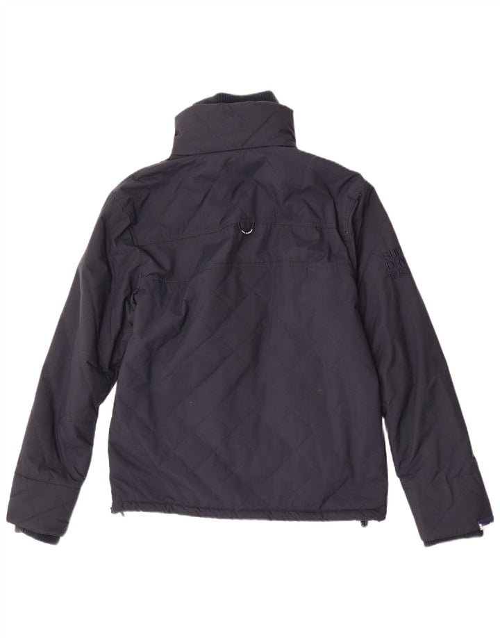 Superdry Herren Stepp-Windbreaker-Jacke, UK 38, mittelmarineblaues Nylon