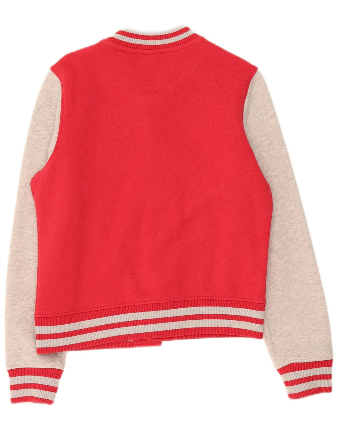 Superdry Damen-Trainingsanzug-Top-Jacke, UK 14, mittelrote Colourblock-Baumwolle