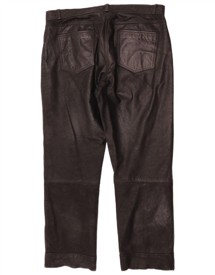 JCC Herren Lederhose W38 L30 Schwarzes Leder