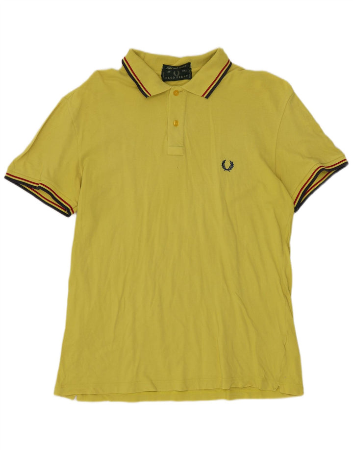 FRED PERRY Herren-Poloshirt, große gelbe Baumwolle