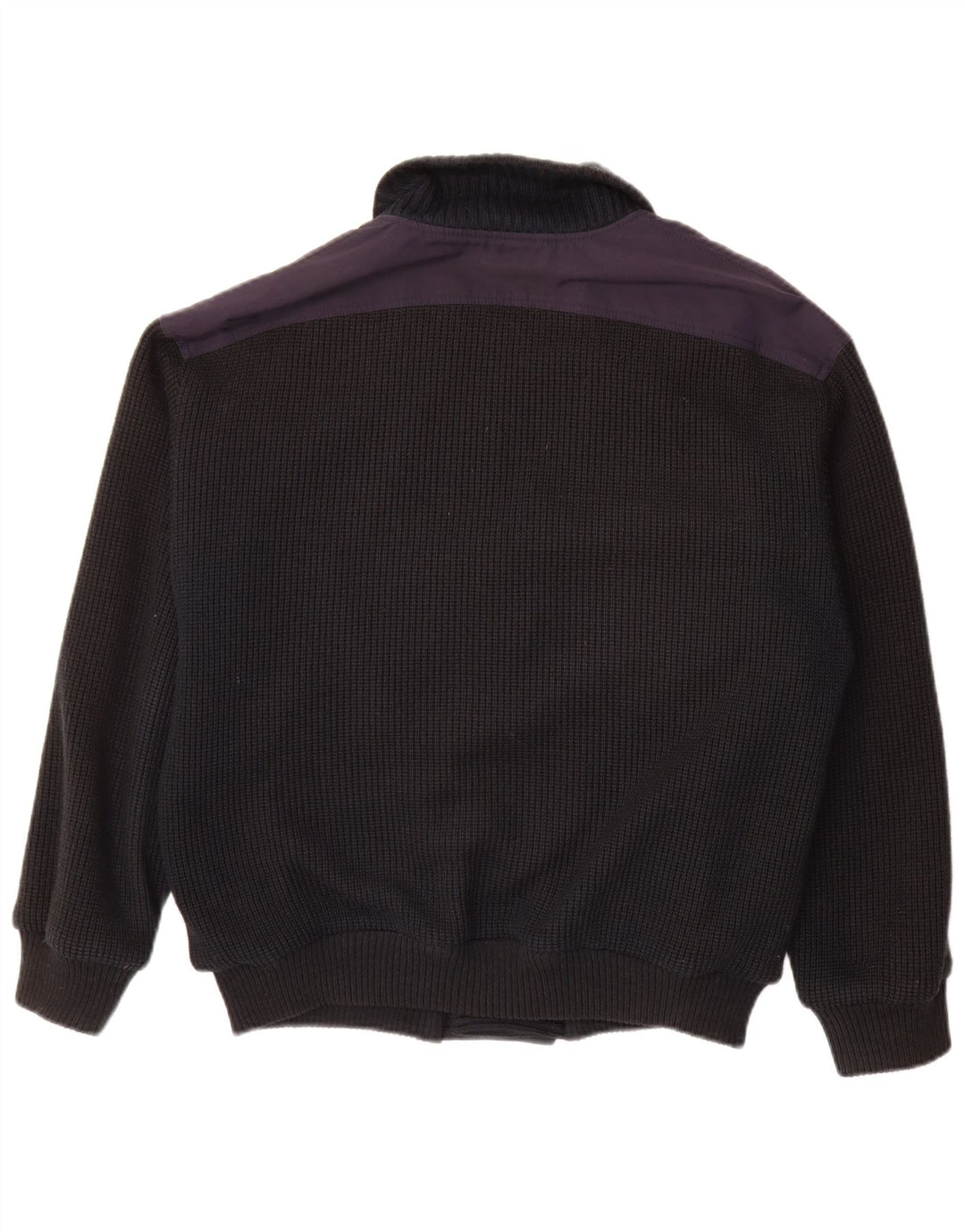 Vintage Herren Doppelreihiger Cardigan Pullover IT 48 Medium Navy Blue