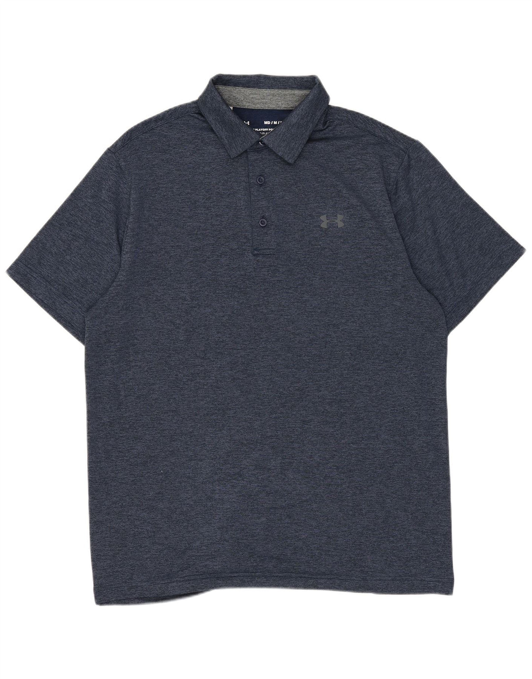 Under Armour Herren-Poloshirt aus mittelmarineblau meliertem Polyester