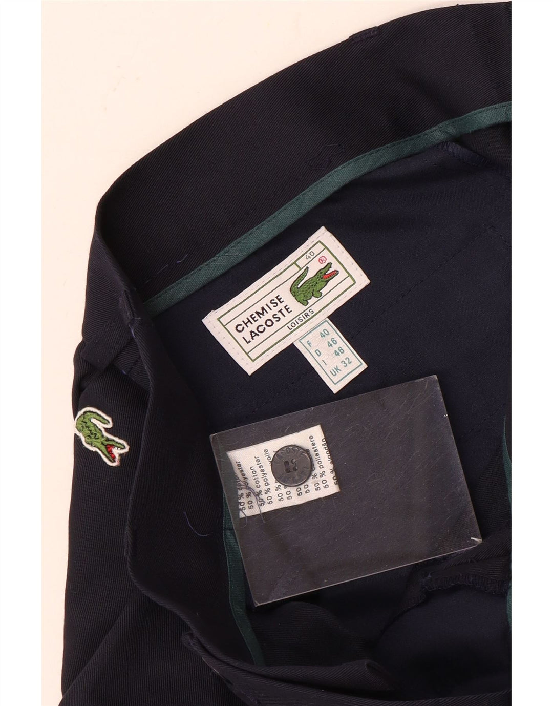 Lacoste Herren Pegged Chino Shorts Größe 40 Medium W32 Marineblaue Baumwolle