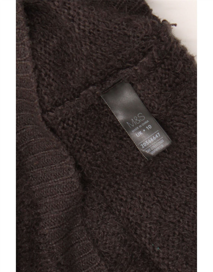 Marks & Spencer Damen-Pullover in Übergröße mit U-Boot-Ausschnitt, Gr. 10, Größe S, Braun