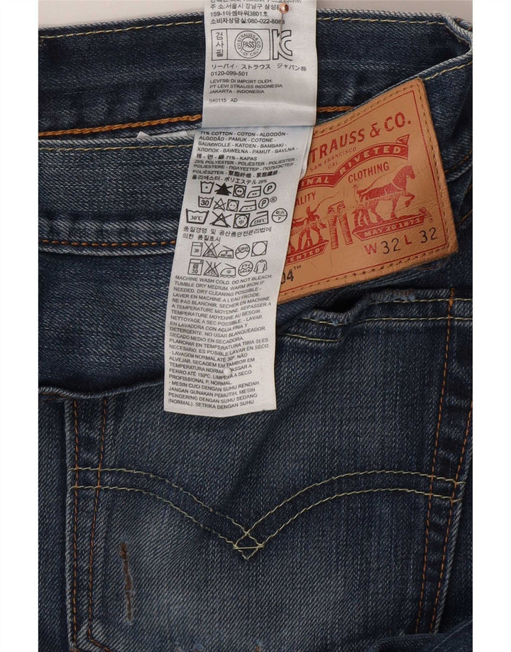 Levi's Herren 504 Straight Jeans W32 L32 Blaue Baumwolle