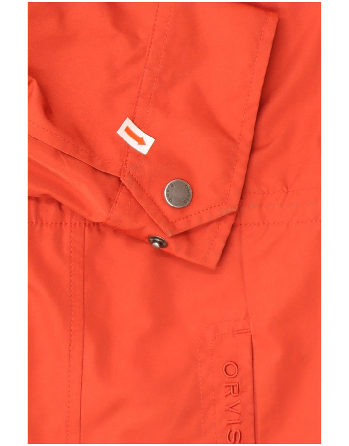 ORVIS Damen-Regenmantel mit Kapuze, UK 16, Größe L, Orange, Polyester