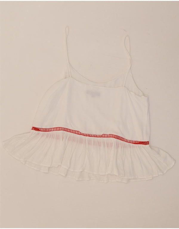 Tommy Hilfiger Damen Cami Top US 8 Medium Weiß gestreift