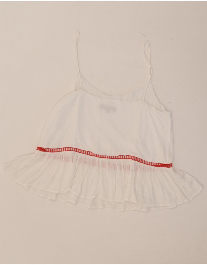 Tommy Hilfiger Damen Cami Top US 8 Medium Weiß gestreift