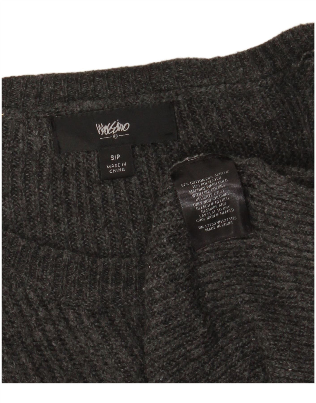 MOSSIMO Damen-Pullover, übergroß, U-Boot-Ausschnitt, Gr. 10, Größe S, Grau, Baumwolle