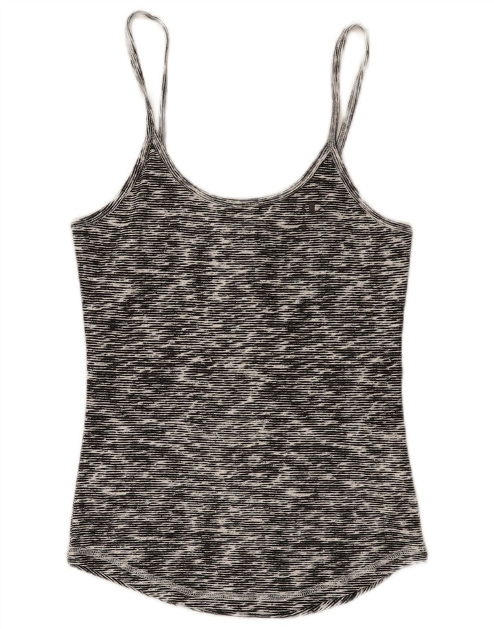 Champion Damen-Cami-Top UK 12 Mittelgrau gesprenkelte Baumwolle