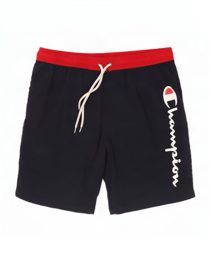 Champion Herren-Badeshorts mit Grafik, groß, Marineblau, Farbblock