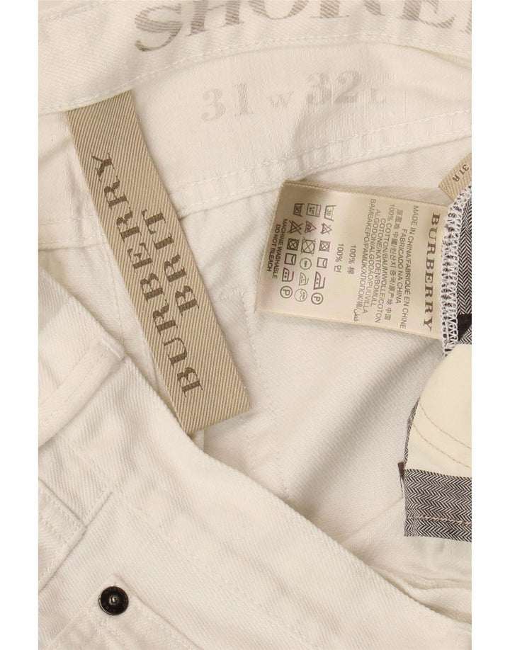 Burberry Herren Slim Jeans W31 L28 Weiße Baumwolle