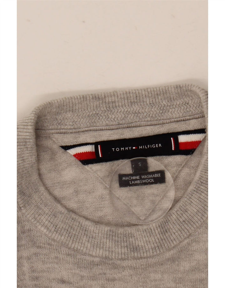Tommy Hilfiger Herren-Pullover mit Rundhalsausschnitt, Größe S, Grau