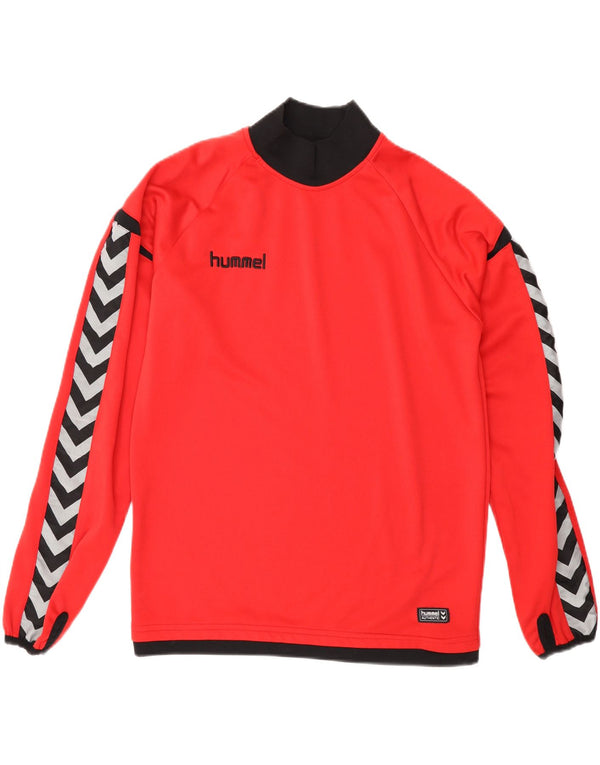 Hummel Langarmshirt mit Grafik für Jungen, 14–15 Jahre, Größe L, Rot, Farbblock