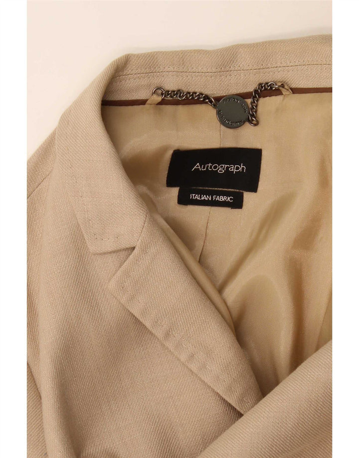 Marks & Spencer Damen Autograph 1-Knopf-Blazerjacke UK 14 Large Beige