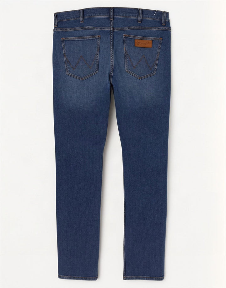 Wrangler Herren Larston Slim Jeans W36 L32 Blaue Baumwolle