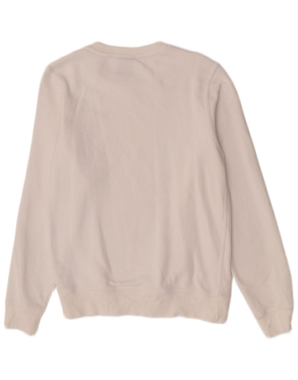 Nike Damen Sweatshirt Pullover UK 10 Small Weiße Baumwolle