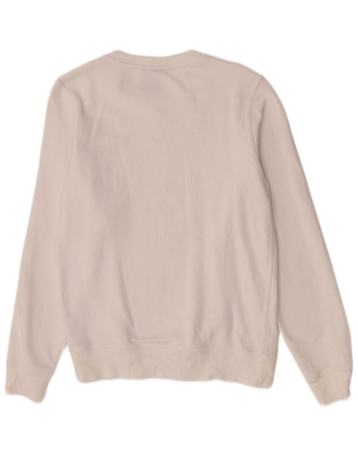 Nike Damen Sweatshirt Pullover UK 10 Small Weiße Baumwolle