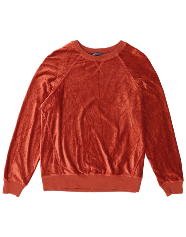 Marks & Spencer Damen Cord-Sweatshirt-Pullover UK 12 Mittelbraun