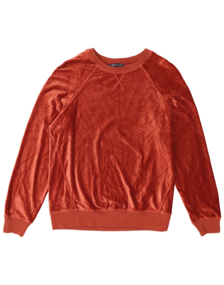 Marks & Spencer Damen Cord-Sweatshirt-Pullover UK 12 Mittelbraun