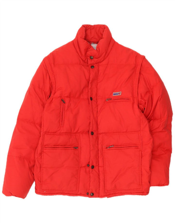 Bailo wattierte Herrenjacke IT 46 Small aus roter Baumwolle