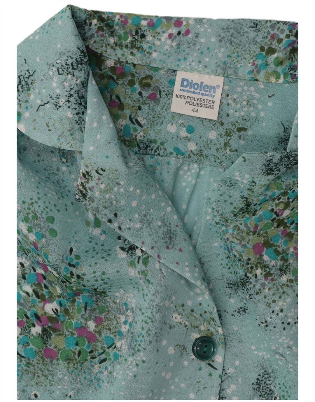 DIOLEN Damen Ärmelloses A-Linien-Kleid IT 44 Mittelblaues Blumenmuster aus Polyester