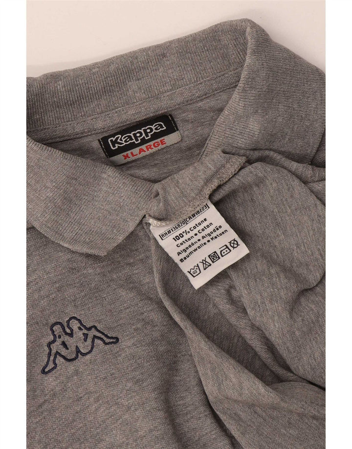 Kappa Mens Polo Shirt XL Grey Flecked Cotton