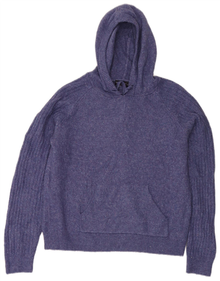 Marks & Spencer Damen Kapuzenpullover UK 14 Mittelblau meliert