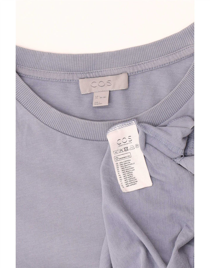 Cos Herren T-Shirt Top Large Blau Baumwolle