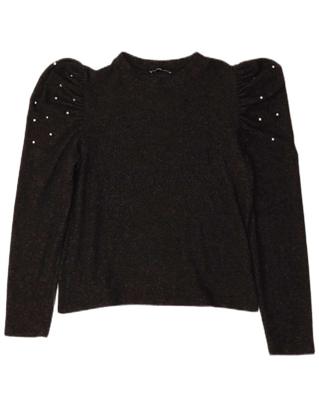 ZARA Damen Top Langarm UK 14 Large Grau