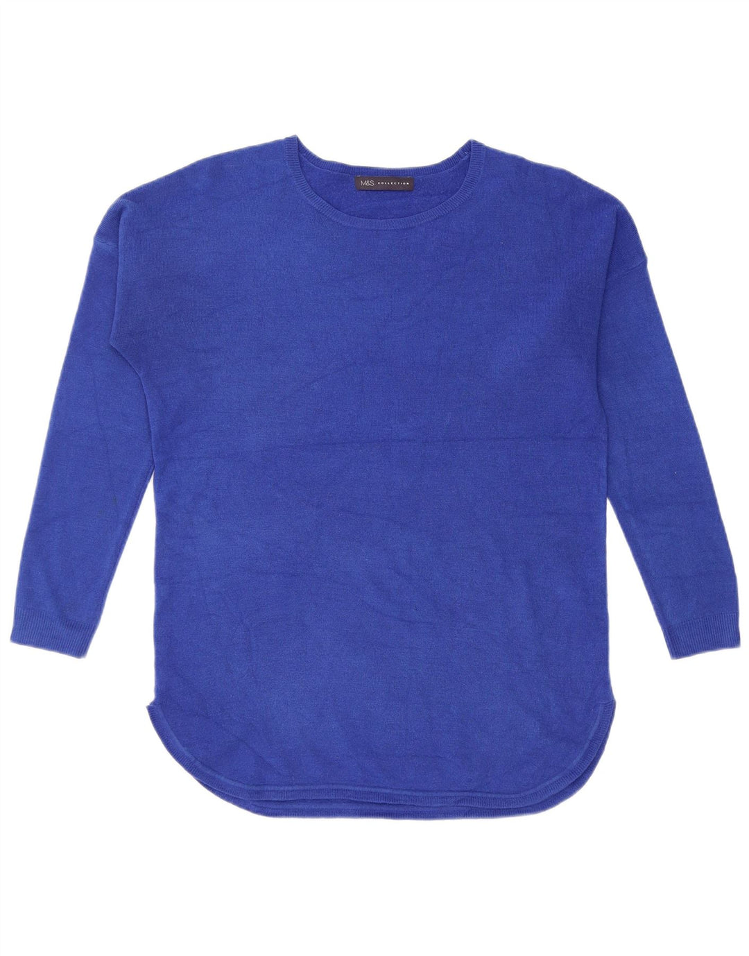 Marks & Spencer Damen-Pullover, übergroß, U-Boot-Ausschnitt, Gr. 10, Größe S, Blau