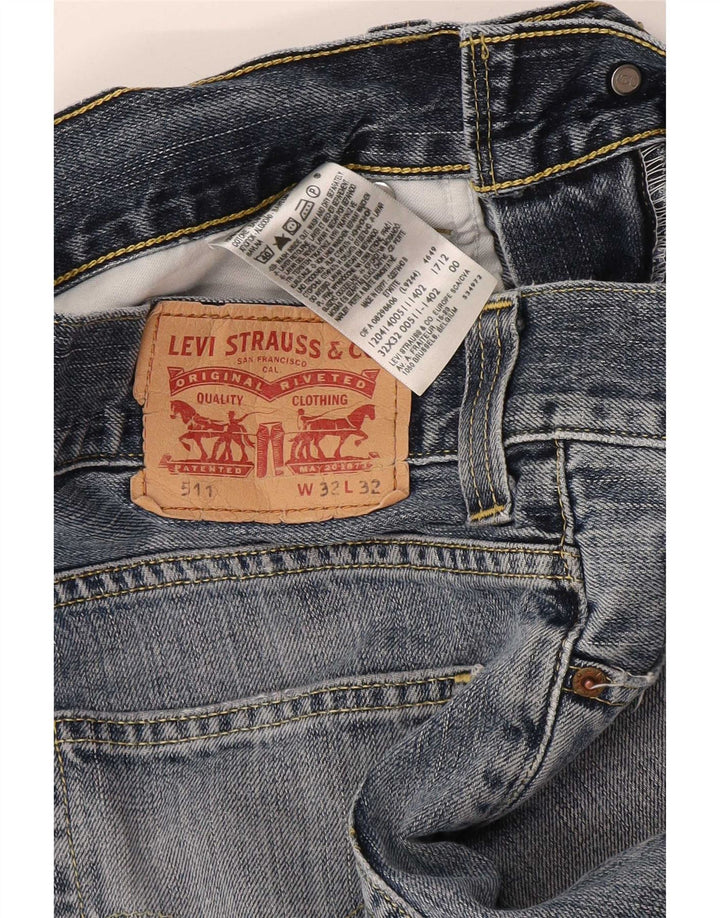 Levi's Herren 511 Slim Jeans W32 L32 Blaue Baumwolle