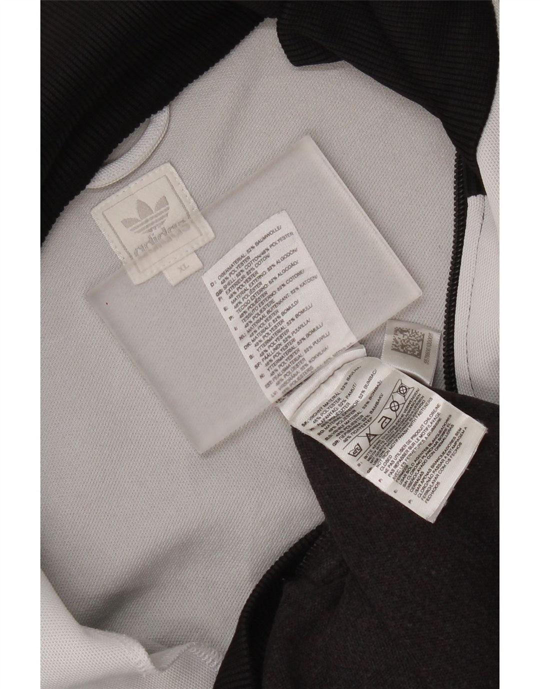 Adidas Herren Graphic Trainingsanzug Top Jacke XL Schwarz Colourblock Baumwolle