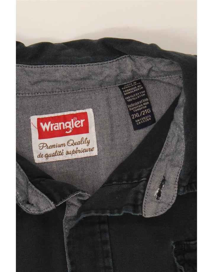 Wrangler Herrenhemd 2XL Marineblaue Baumwolle