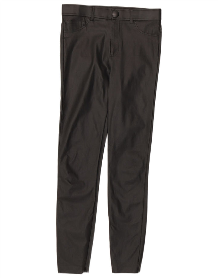Zara Damen-Leggings aus Kunstleder, Größe M, W28, L28, Schwarz