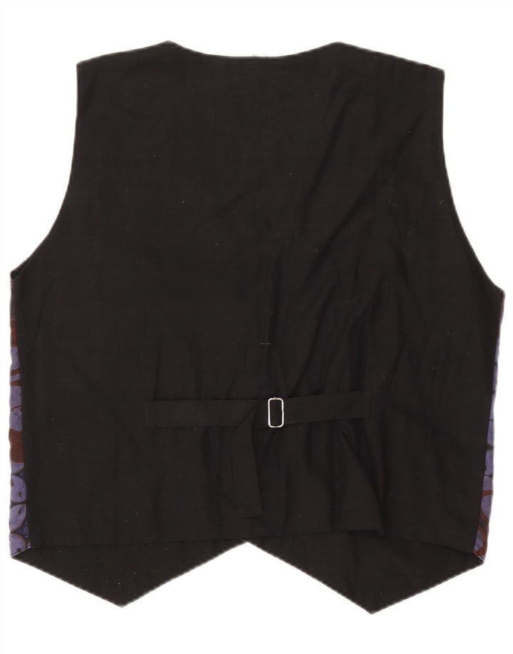 Vintage Herren Weste Medium Lila Patchwork Baumwolle