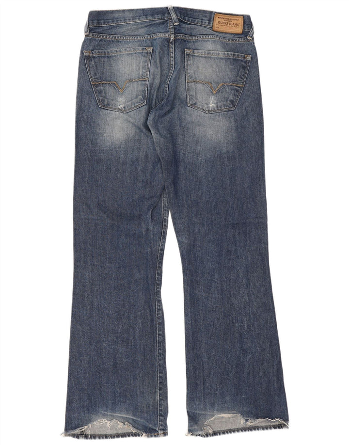 Guess Damen Bootcut Jeans W33 L33 Blaue Baumwolle
