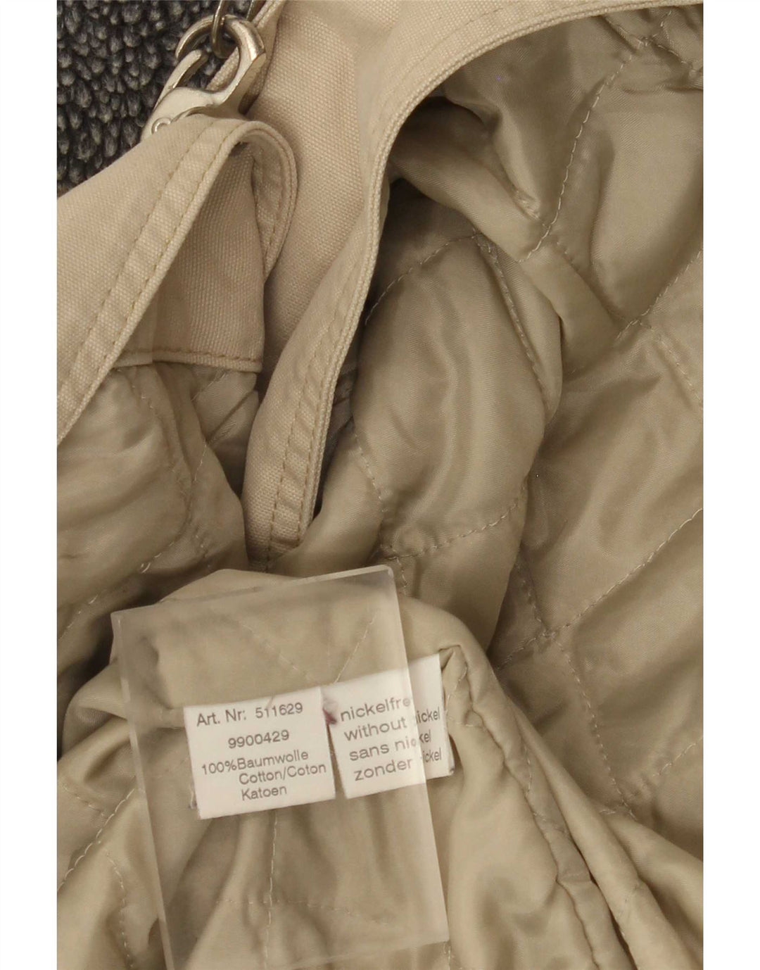 Vintage Herren Duffle Jacke UK 46 3XL Beige Baumwolle