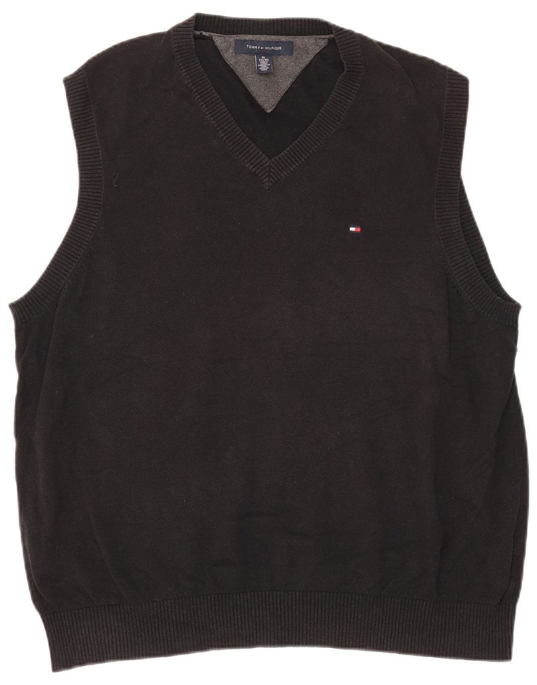 Tommy Hilfiger Herren Weste Tank Top XL Schwarz Baumwolle