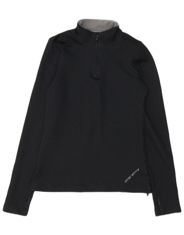 Under Armour Herren-Pullover-Trainingsanzugoberteil mit Reißverschluss und Halsausschnitt, Größe S, Schwarz