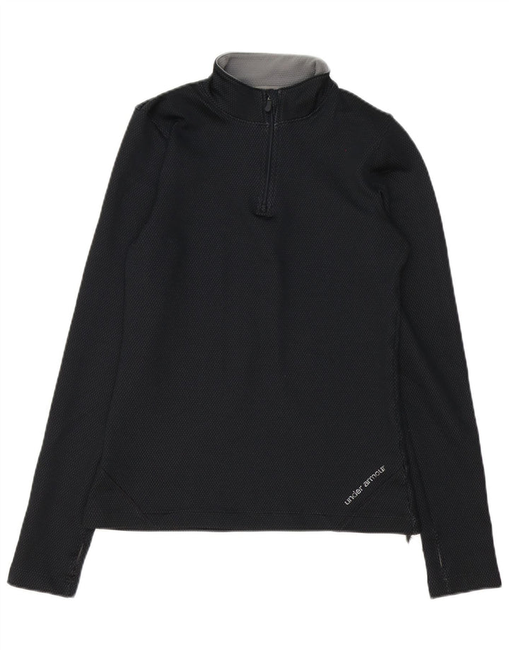 Under Armour Herren-Pullover-Trainingsanzugoberteil mit Reißverschluss und Halsausschnitt, Größe S, Schwarz