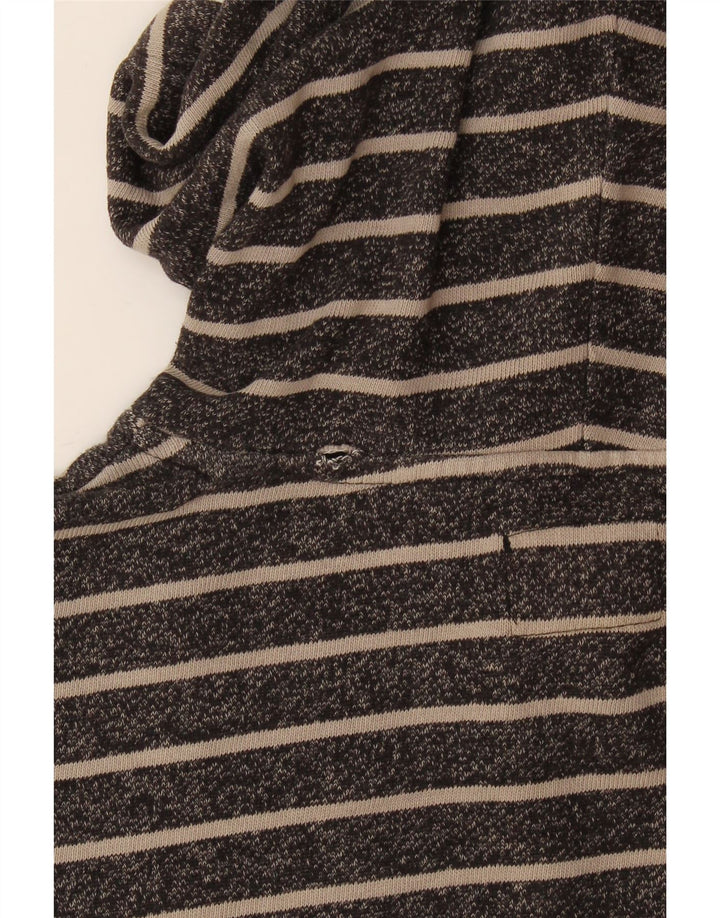 Rip Curl Damen Übergroßer Kapuzenpullover UK 10 Small Grau gestreift